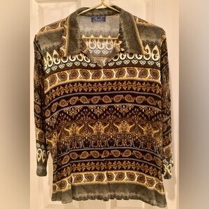 Vintage Women’s Tunic Top Fall Colors